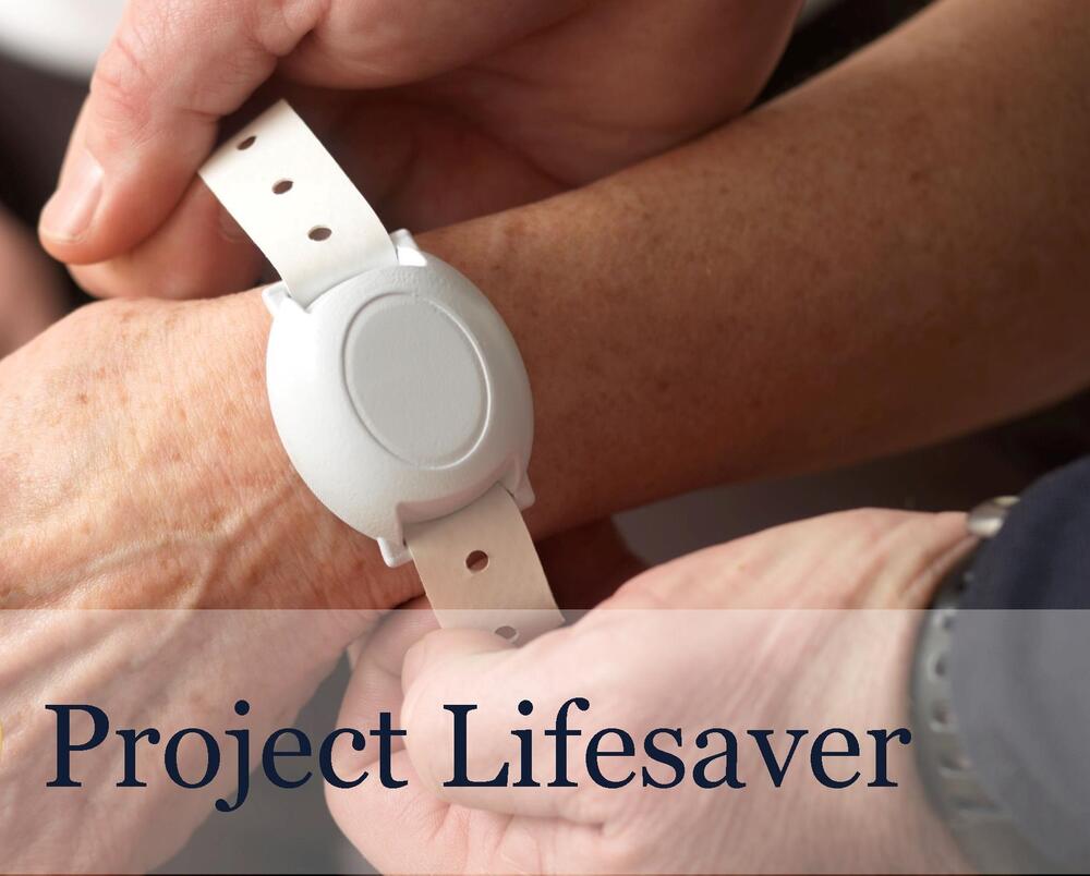 hand with Project Lifesaver Bracelet
