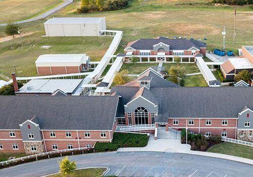 Arial view of Eva School