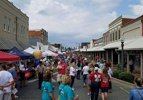 Individuals at Hartselle Depot Dyas Festival