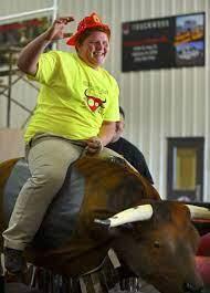 Boy on mechanical bull