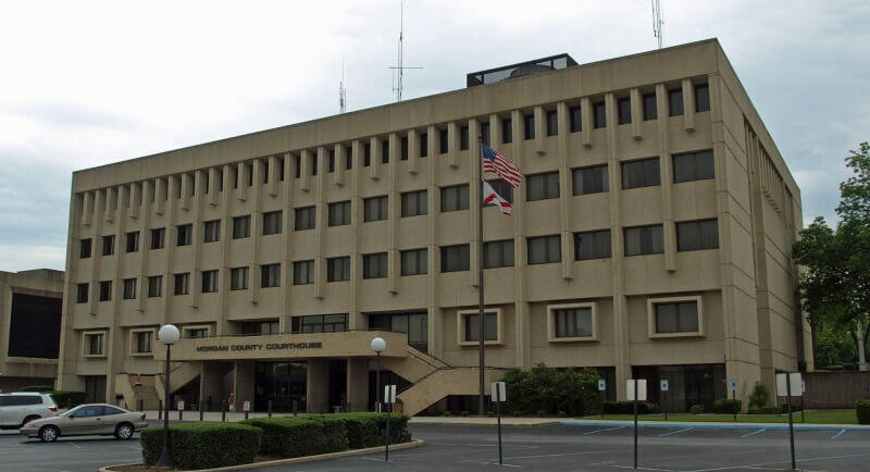 Outside of Morgan County Courthouse