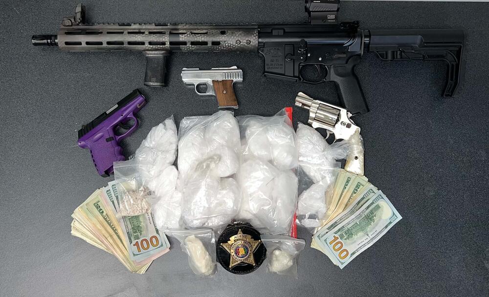Seized drugs and guns