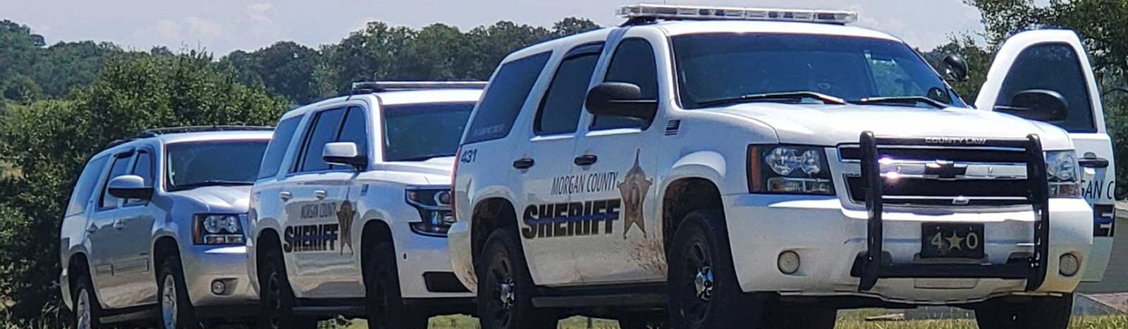 Morgan County Sheriff vehicles responding to call