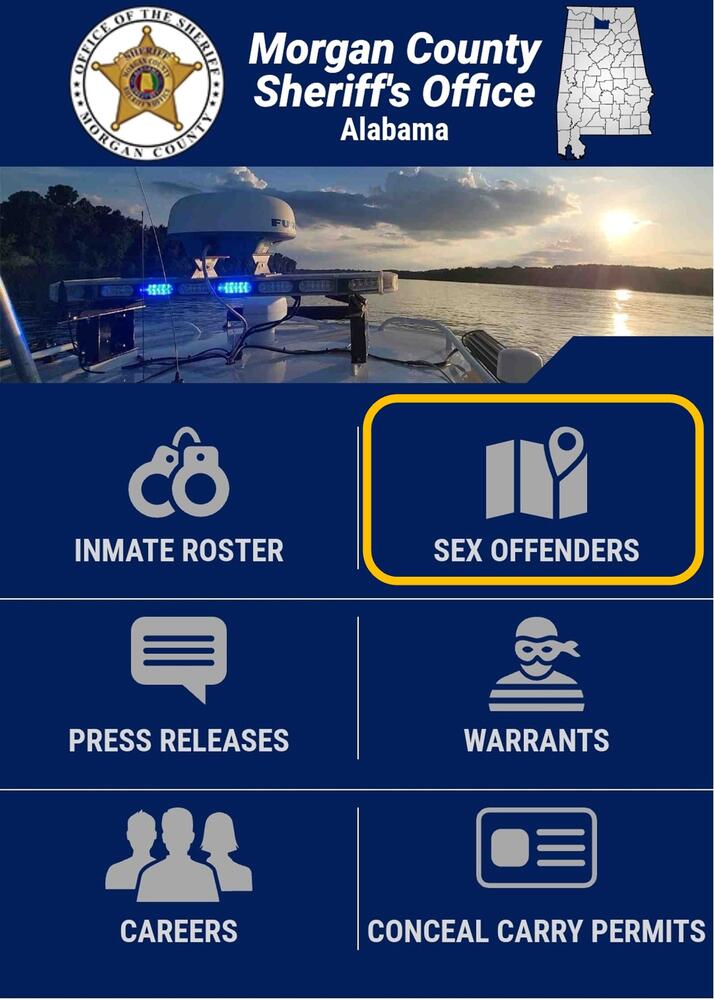 MCSO App with Sex Offender Highlighed