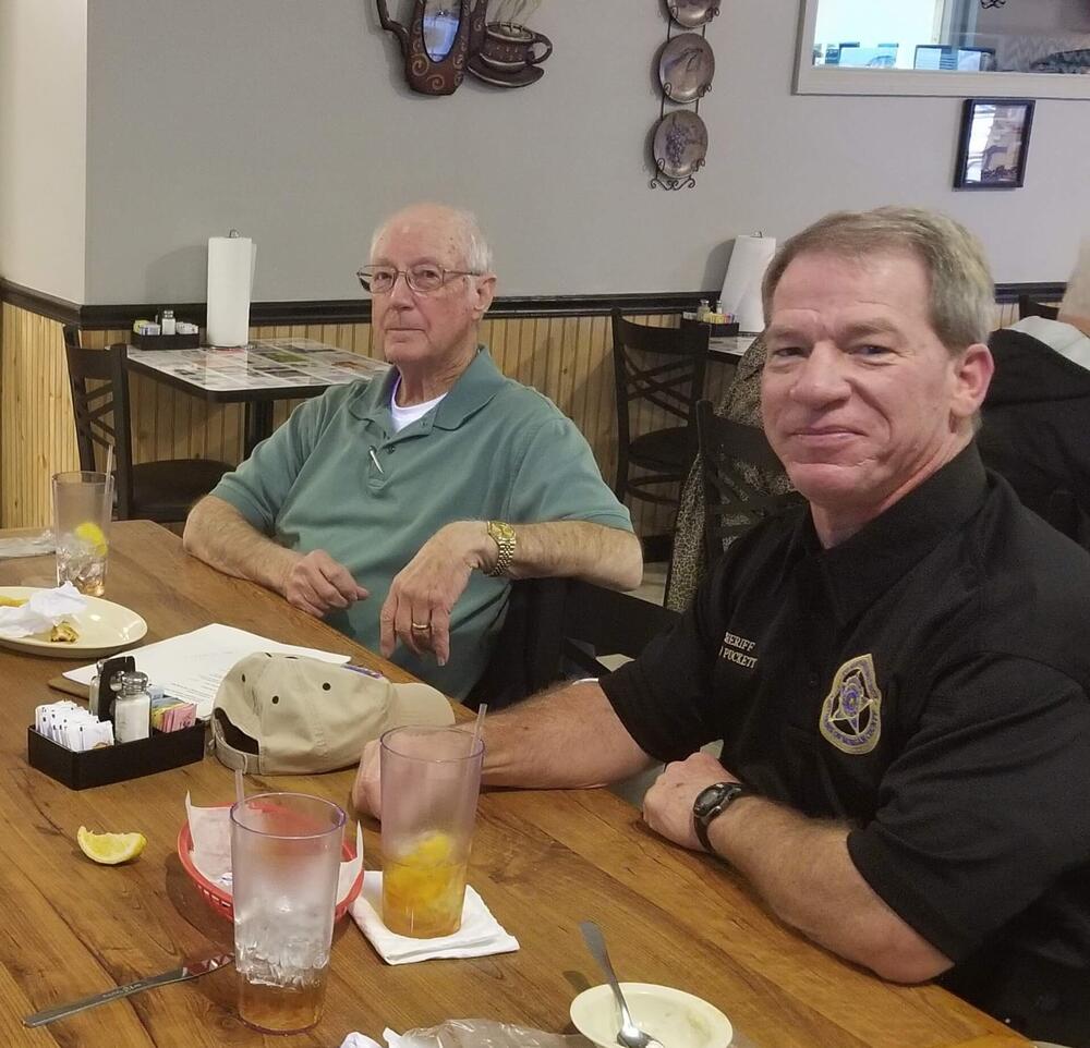 Sheriff and Tom at Lunch