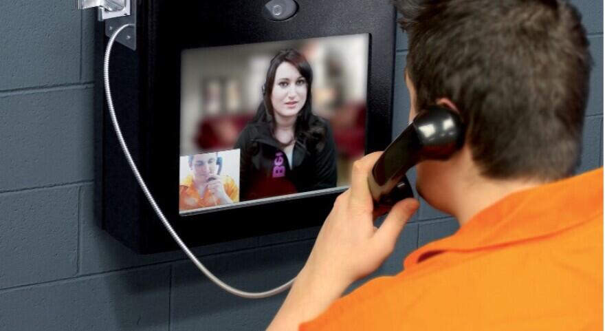 Picture of electronic video visitation screen
