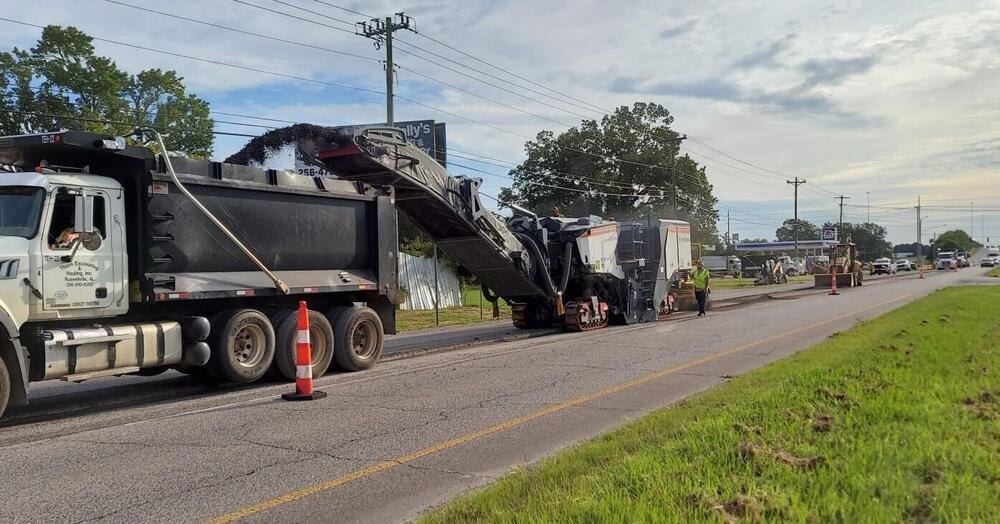 Road Crews working on road