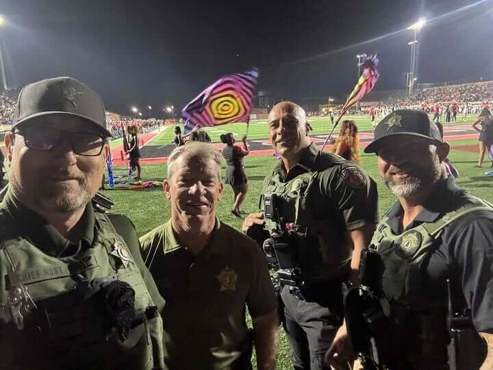 Sheriff Puckett and Deputies at Football Game